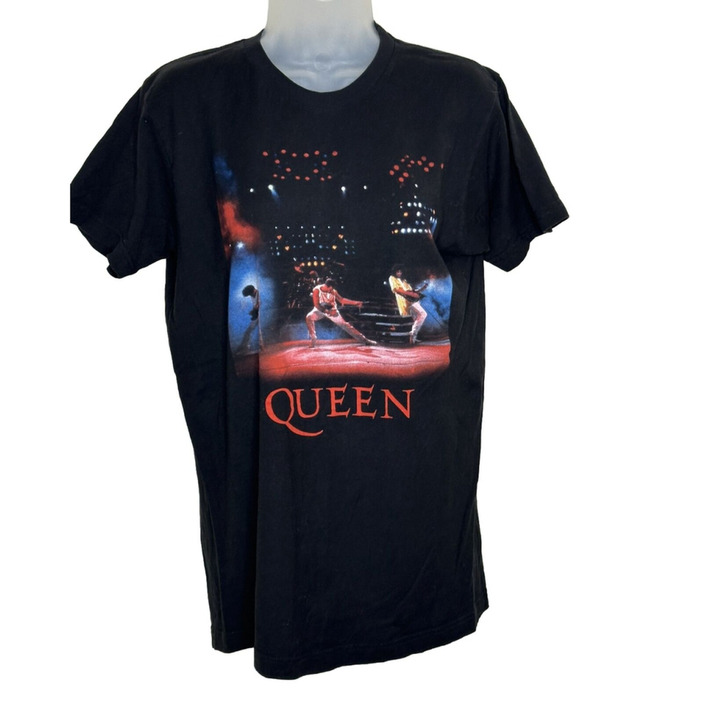 Queen T-Shirt Freddie Mercury Rock Band Tee Black Medium Brian‎ May Roger Taylor